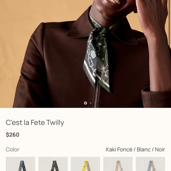 Hermes Twilly C'est la Fete scarf - Picture 4 of 5